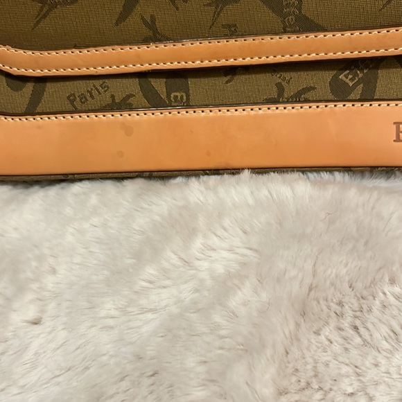 La Tour Eiffel Paris Two Tone Leather Shoulder Bag Purse - Picture 3 of 11